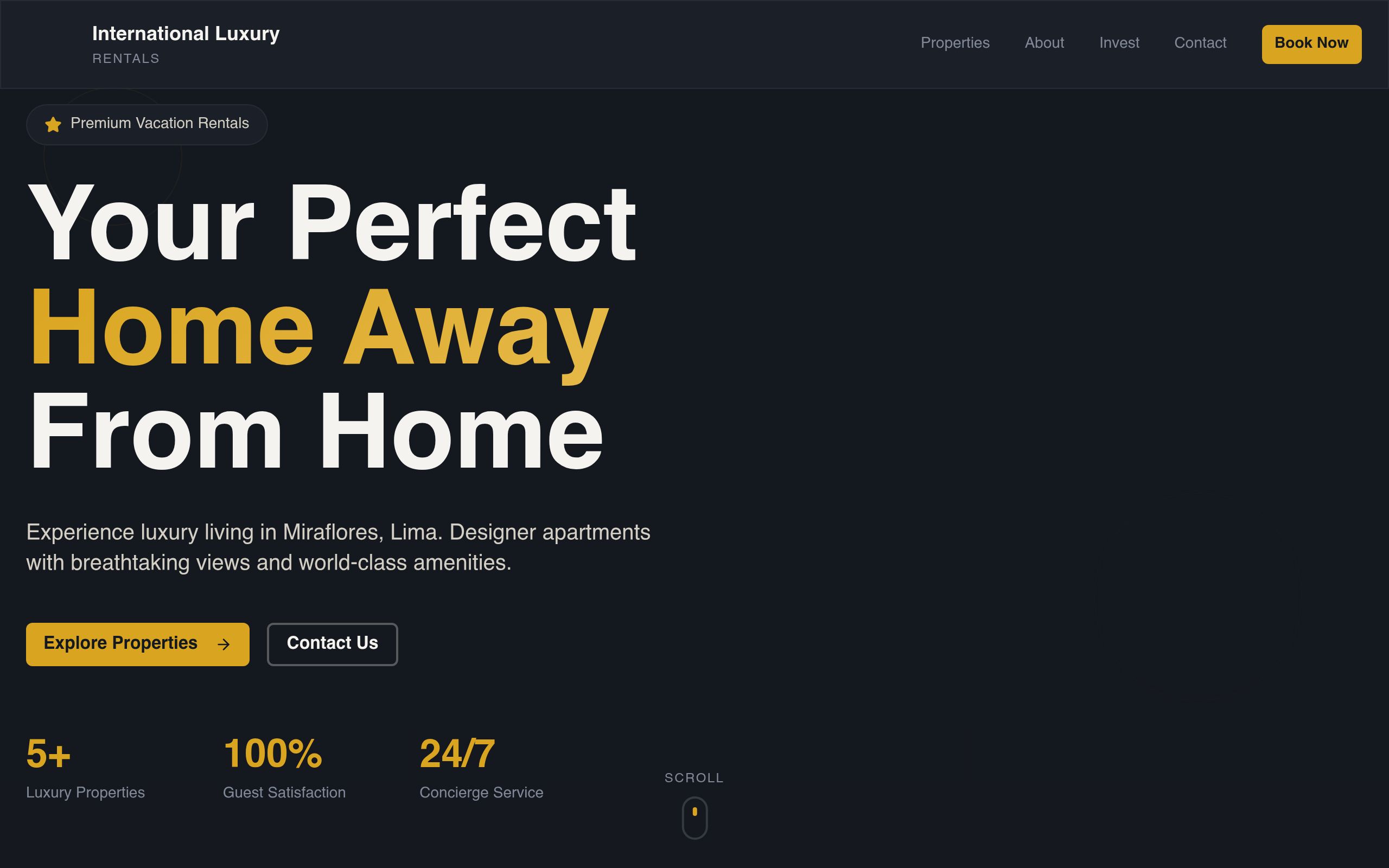 Screenshot of International Luxury Rentals