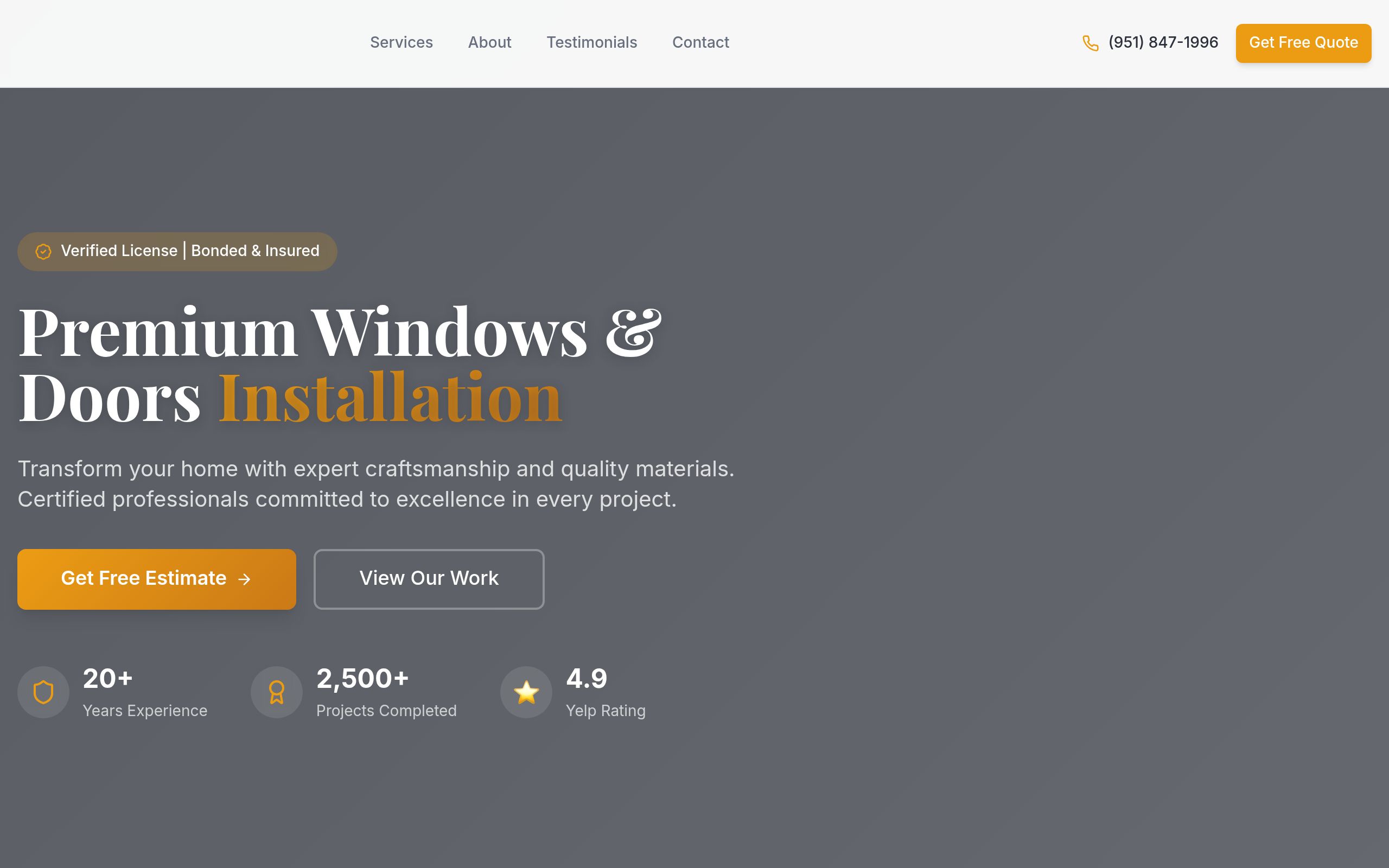 Screenshot of McCormick Construction Services